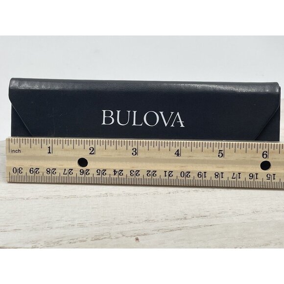 BULOVA Eyeglasses /Sunglasses Case Hard Collapsible Triangular Shell Gray - Picture 9 of 11